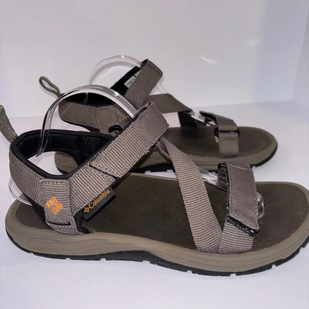 Columbia Men's Size 10 Tech‎ Sandal Adjustable Strap Brown Outdoor Water Sandals